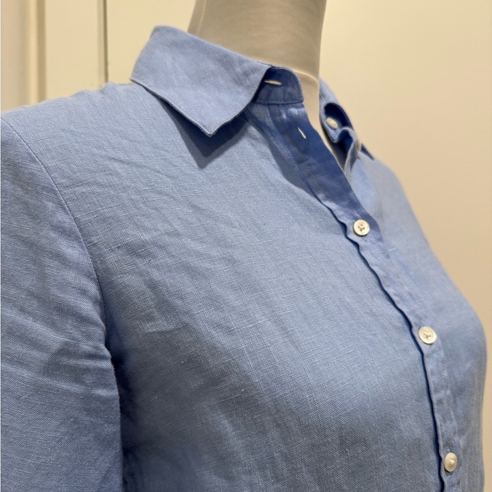 Banana Republic Classic 100% Linen Button Down Shirt XXS - Picture 5 of 8